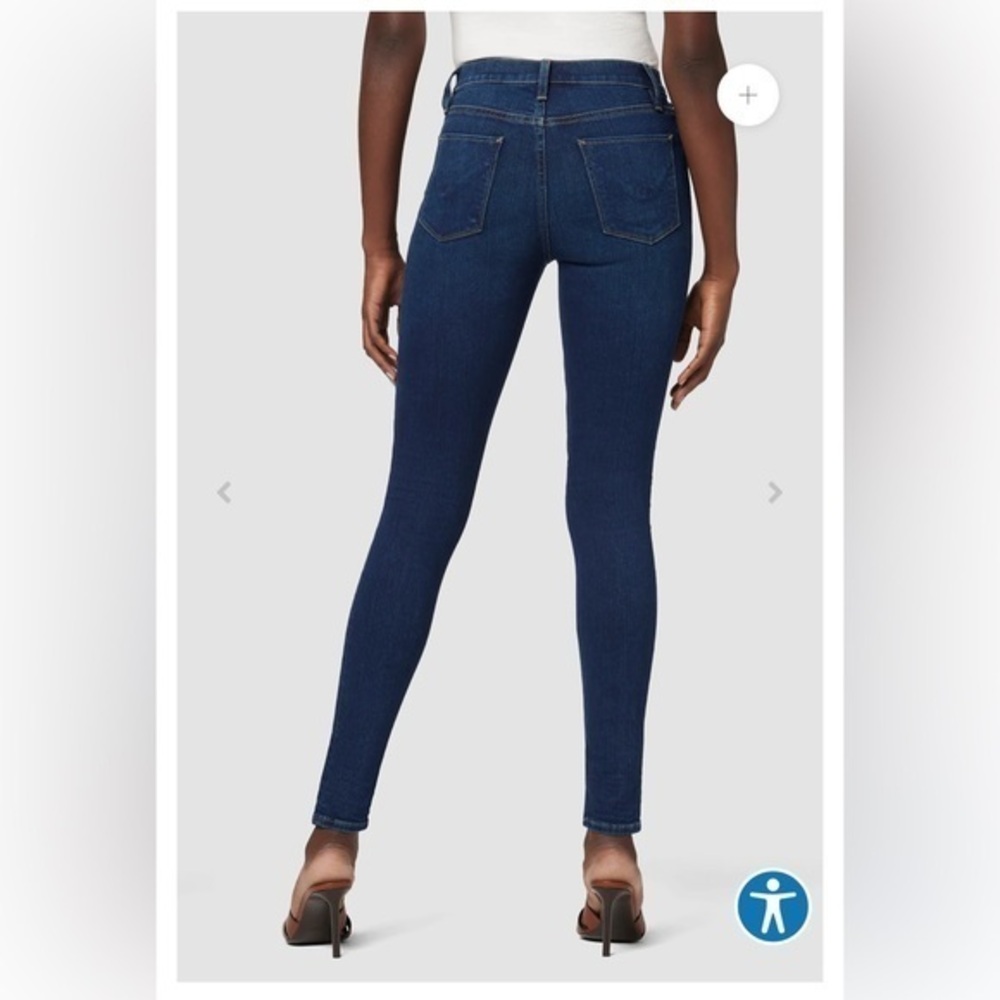 Hudson Jeans Dark Storm “Nico” Mid-Rise Super Skinny Jeans Size 30